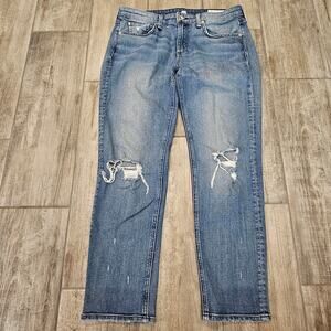 Rag & Bone Dre Slim Boyfriend Jeans Women’s 28 Low Rise Distressed Denim 90s Y2K